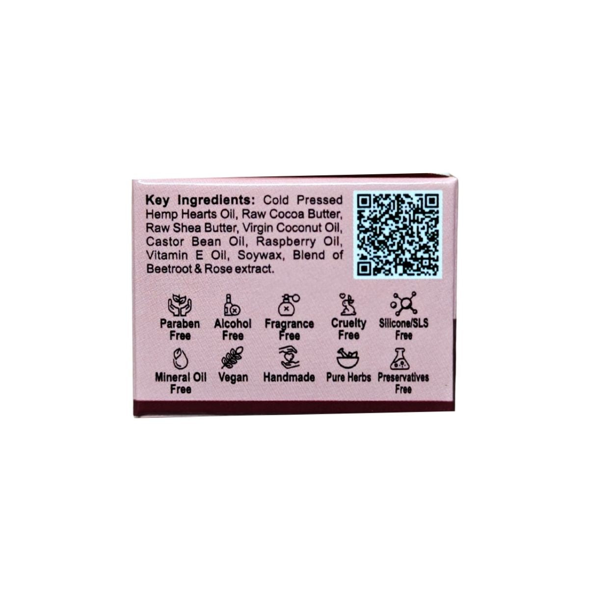 INDUS HEMP LIP BALM | BEETROOT & ROSE | SPF 15 | FOR SOFT & BABY PINK LIPS