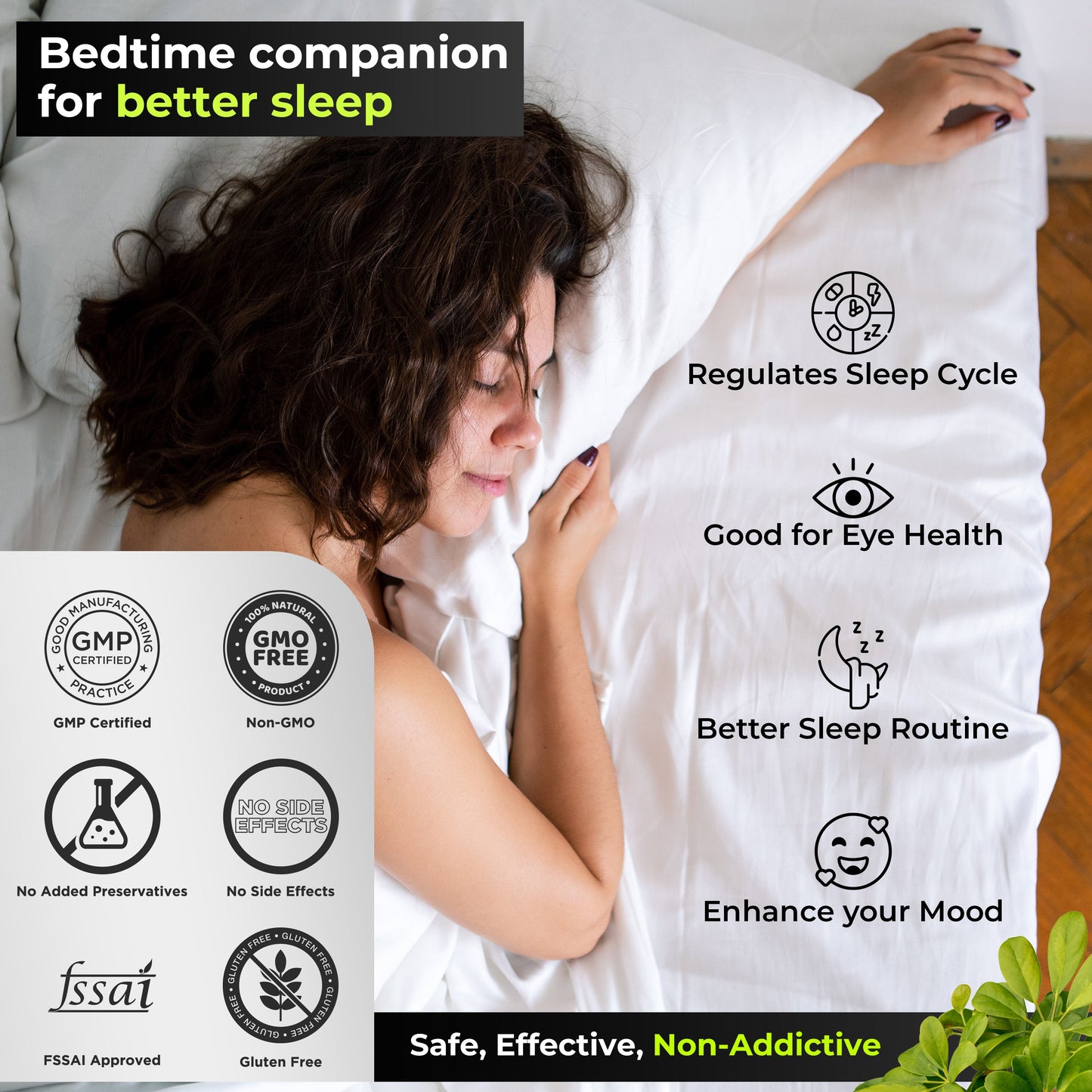 Health Veda Organics Melatonin Capsules for Better Sleep - 60 Veg Capsules (Non Habit Forming)