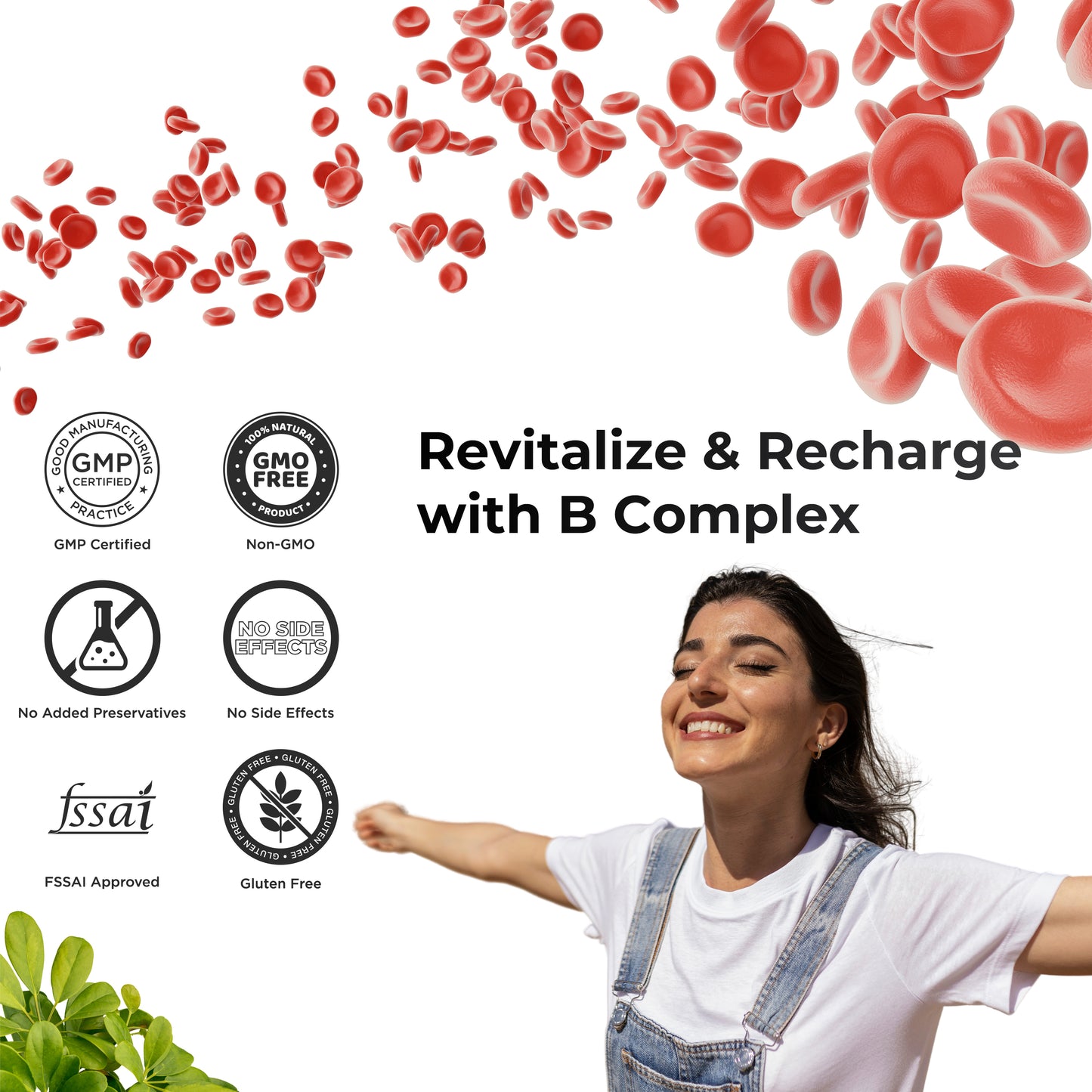 Health Veda Organics Plant Based Vitamin B-12 | 60 Veg Capsules | Boost Energy Level | Supports Healthy Nervous System & Brain Function | For Both Men & Women