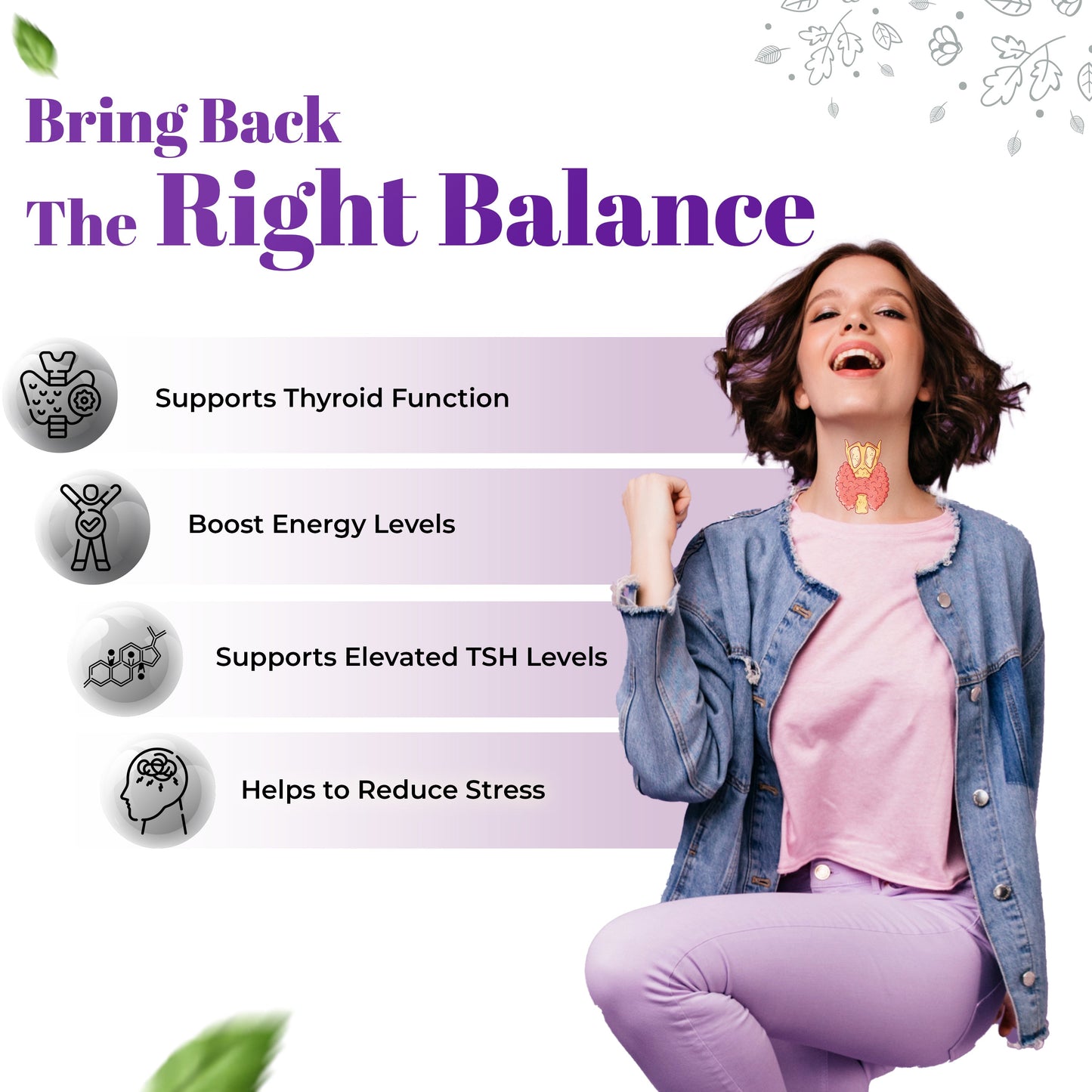 Health Veda Organics Thyroplus Supplements for Thyroid Support - 60 Veg Capsules