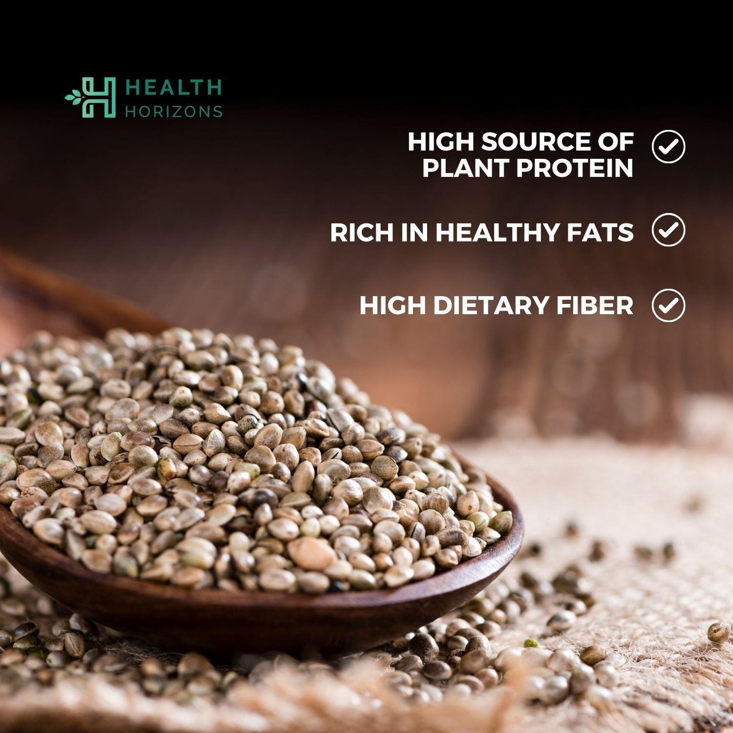 Health Horizons Roasted Hemp Seeds (500g)