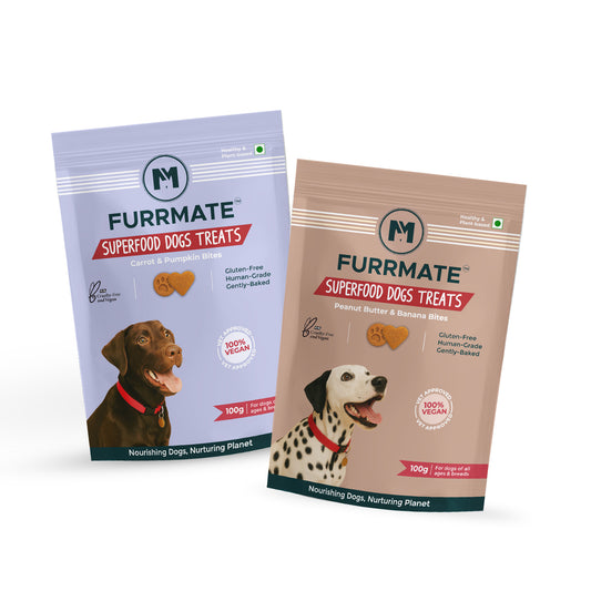 FURRMATE Veg Treats for Dogs (2x100g) | Gluten-Free | Made with Oats