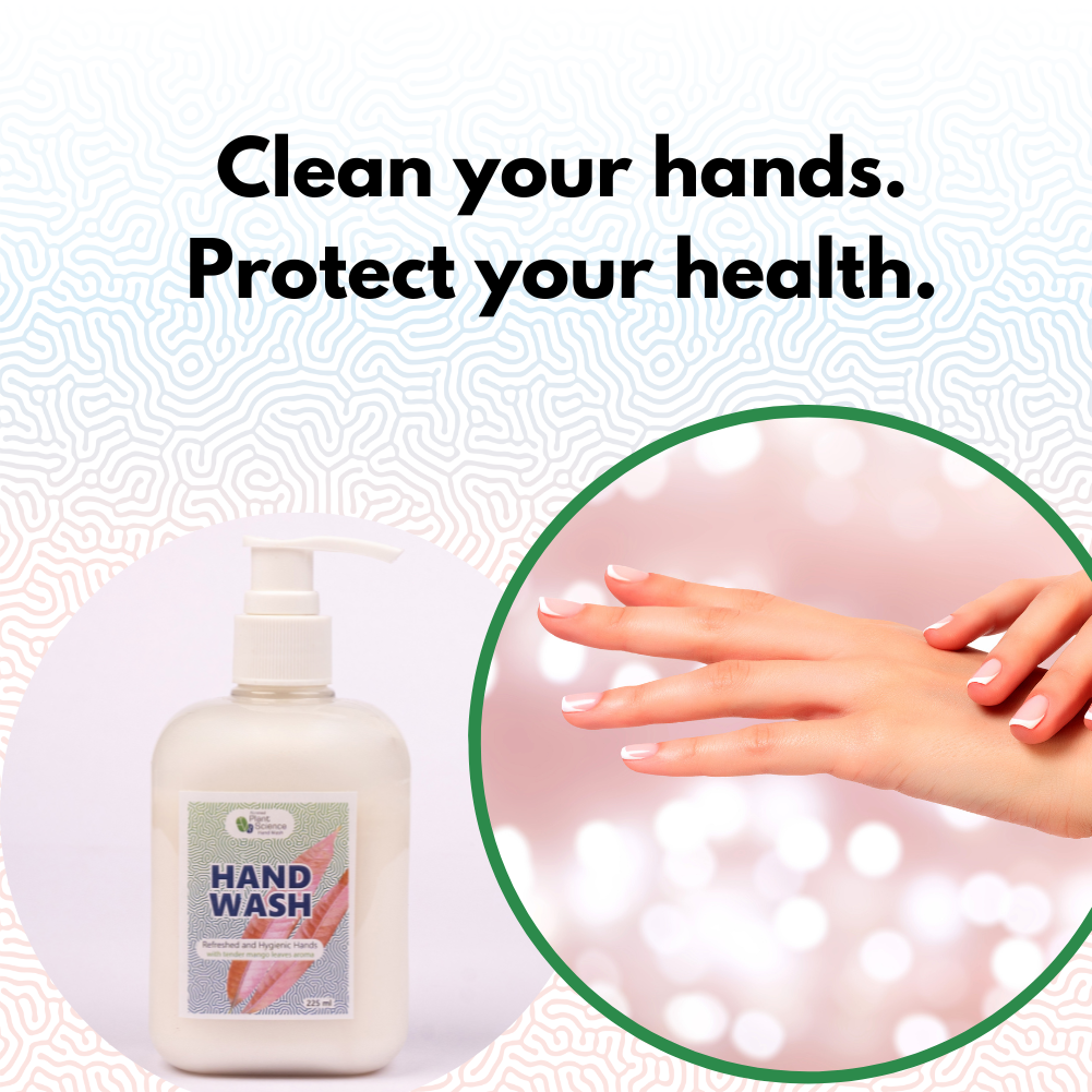 Atrimed Plant Science Hand Wash | Tender Mango Leaves Aroma | Leaves your Hands Feeling Soft & Supple | Contains Aloe Vera, Neem & Turmeric | Removes Dirt, Grime & Bacteria | 225ml