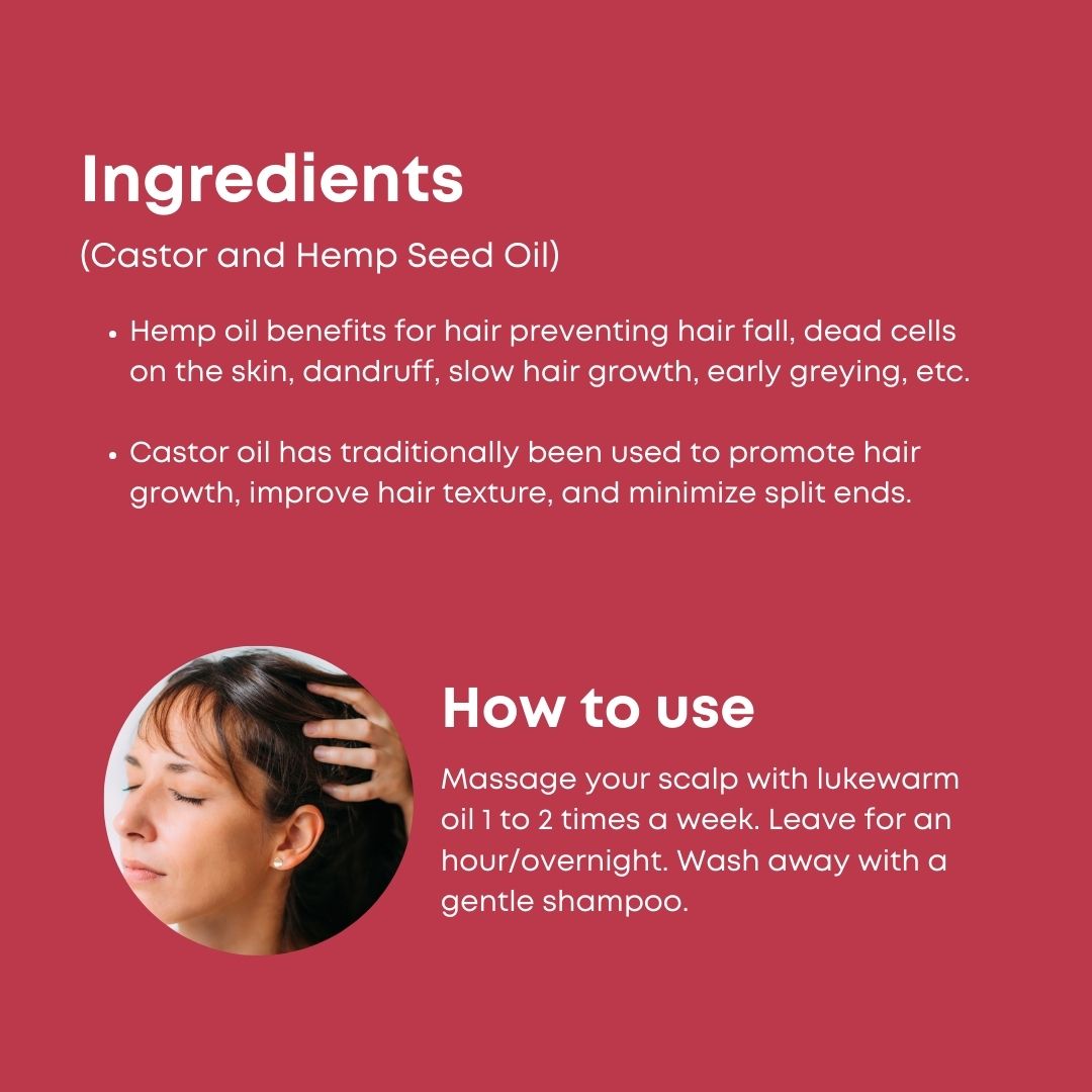 Health Horizons Hair Care, Castor and Hemp Seed Oil (100ml)