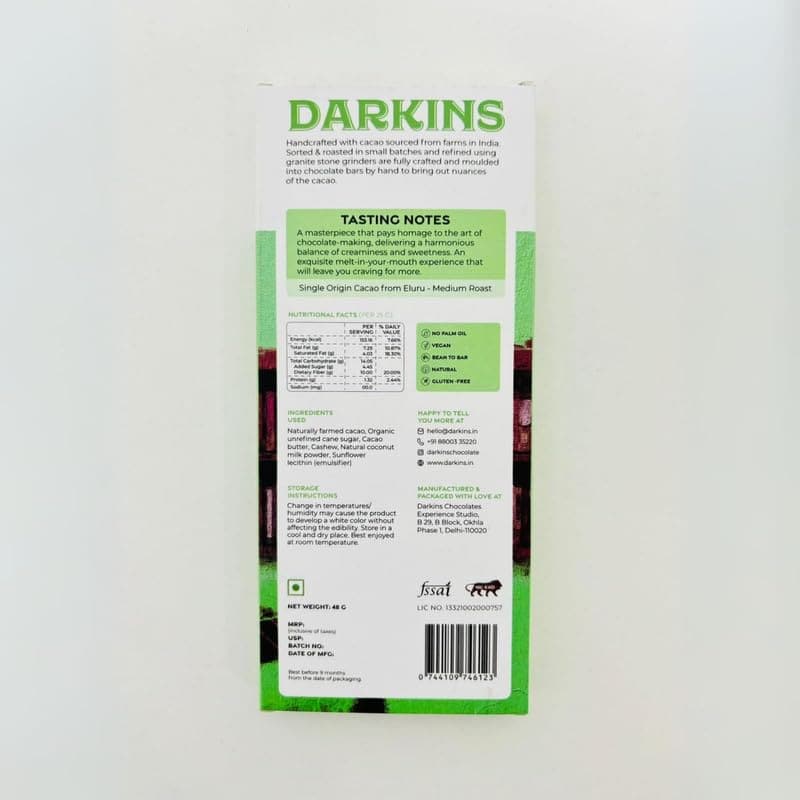 Darkins Mylk Classic Chocolate | Unrefined Cane Sugar | 50 Gm Each Pack Of 3 (DAIRY FREE)
