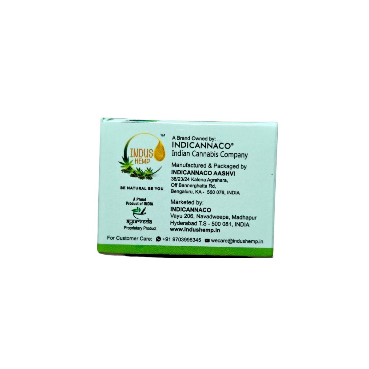 INDUS HEMP LIP BALM | JUST HEMP & VANILLA| SPF 15 | HEAVY DUTY MOISTURIZER