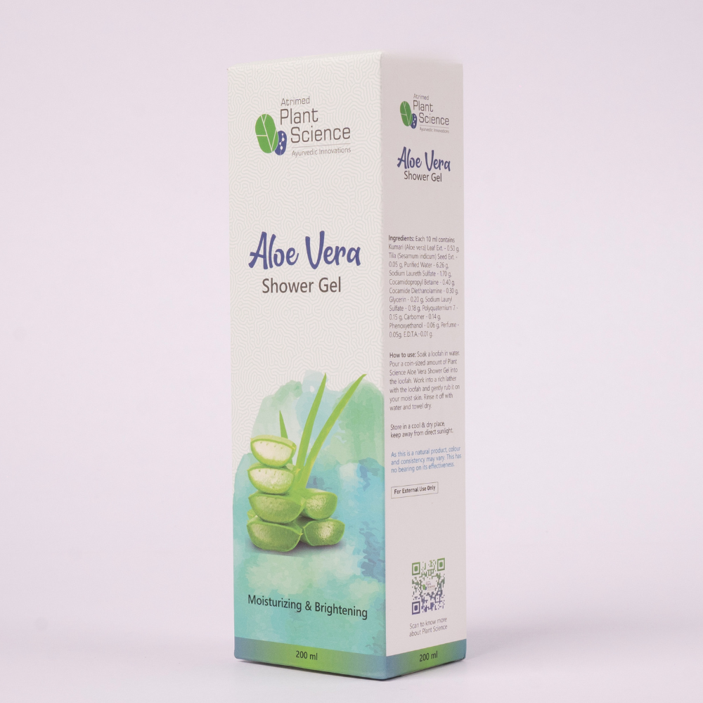 Atrimed Plant Science Aloe Vera Shower Gel | Moisturizing & Brightening | 200ml