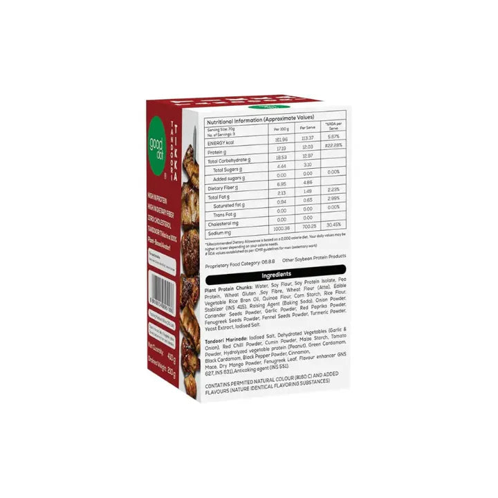 Good dot Plant-Based Tandoori Tikka 410gm