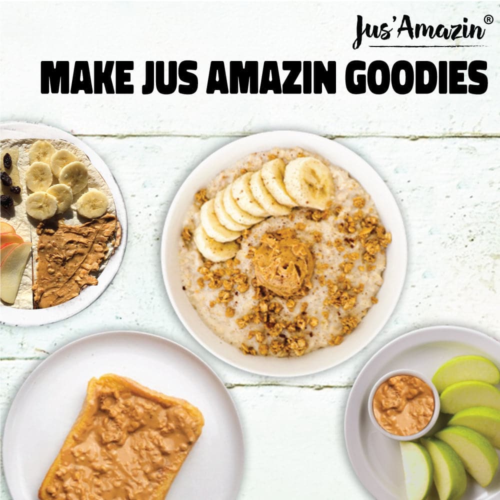 Jus Amazin CRUNCHY  Peanut Butter - Unsweetened (325g)