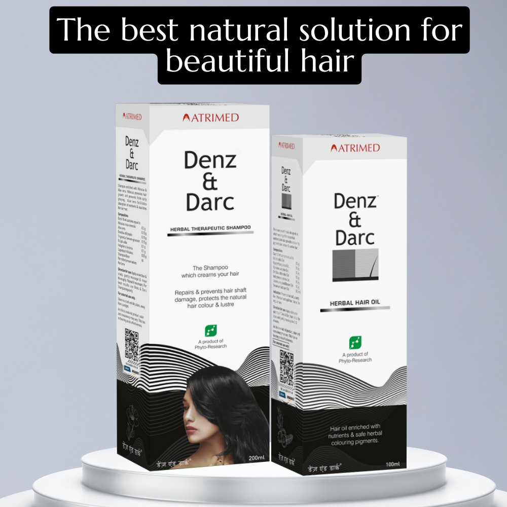 Atrimed Denz & Darc Shampoo and Hair Oil combo (Pack of 2)