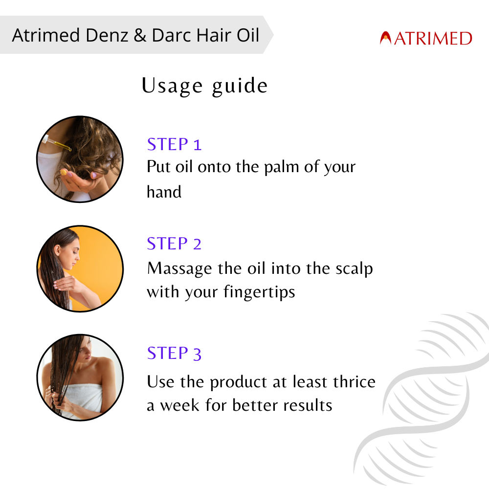 Denz & Darc Hair Oil and Scurfol Anti-Dandruff Topical Pack of 4