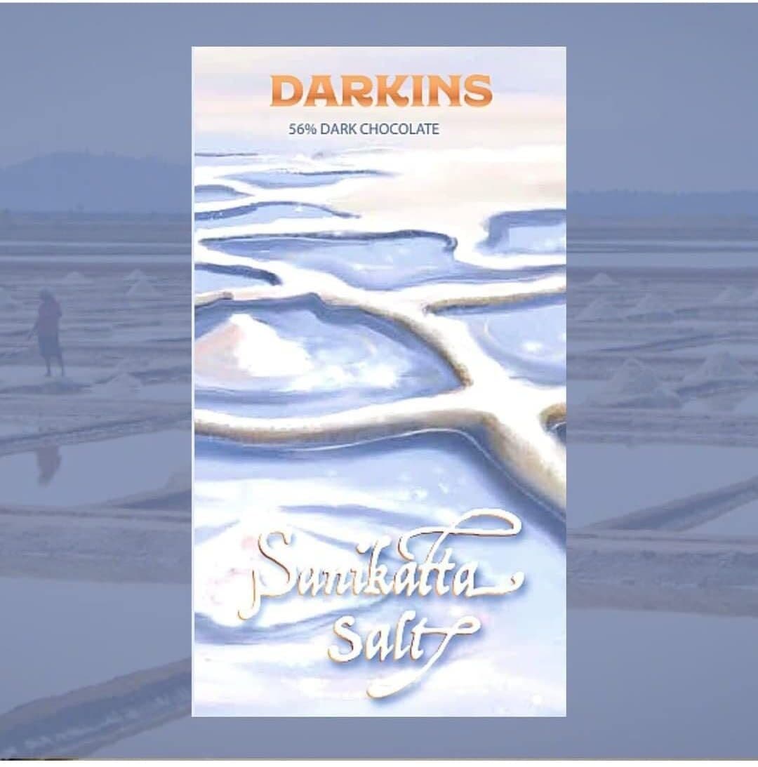 Darkins Dark Chocolate | 56% Artisanal Dark Chocolate With Sanikatta Salt| 65gm Each Pack of 2