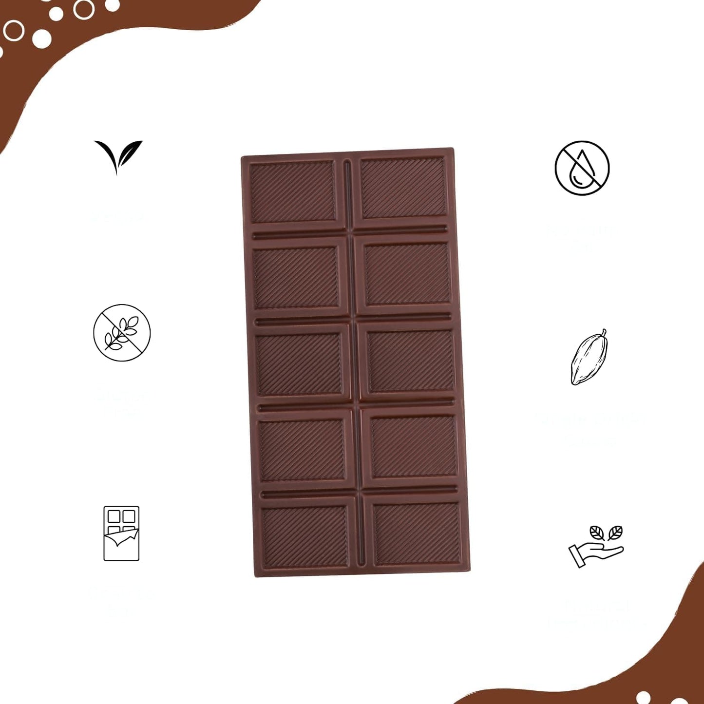 Darkins Vegan Mylk Fruit & Nuts Chocolate | Unrefined Cane Sugar | 50 Gm Each Pack Of 3