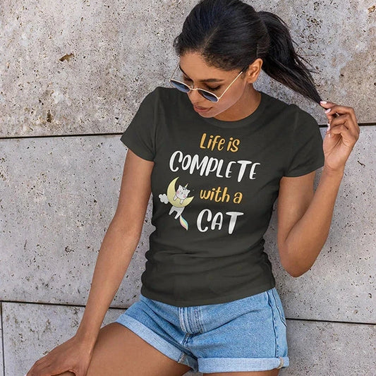 T-Shirt | Life Is Complete With A Cat