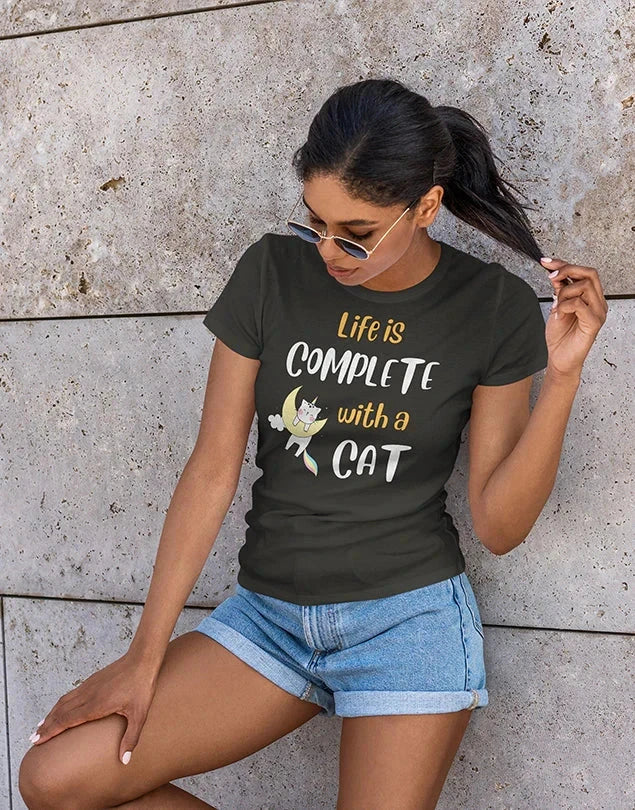 T-Shirt | Life Is Complete With A Cat