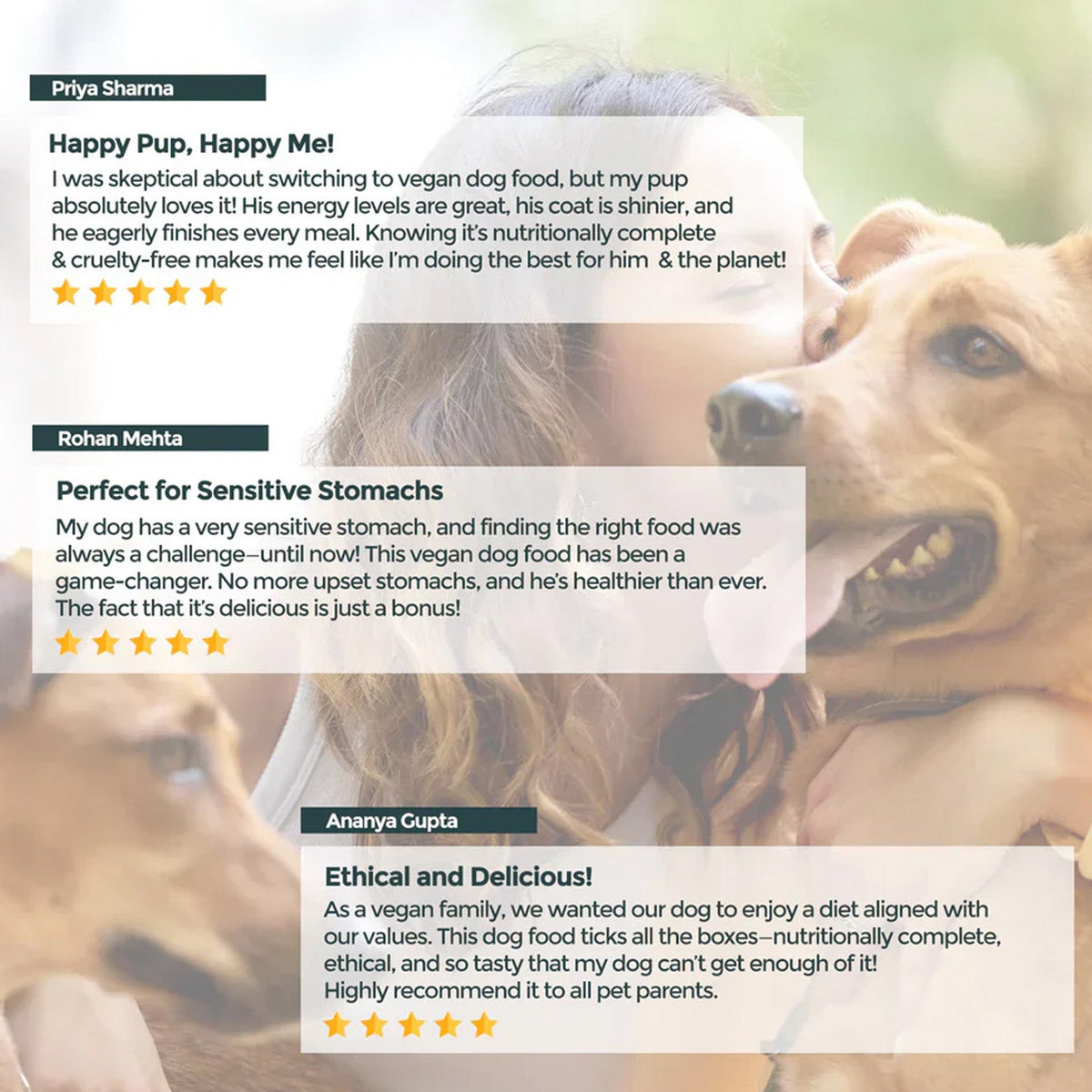 FURRMATE Veg Dog Food Combo (3x100g) | High in Protein | Suitable for all breeds