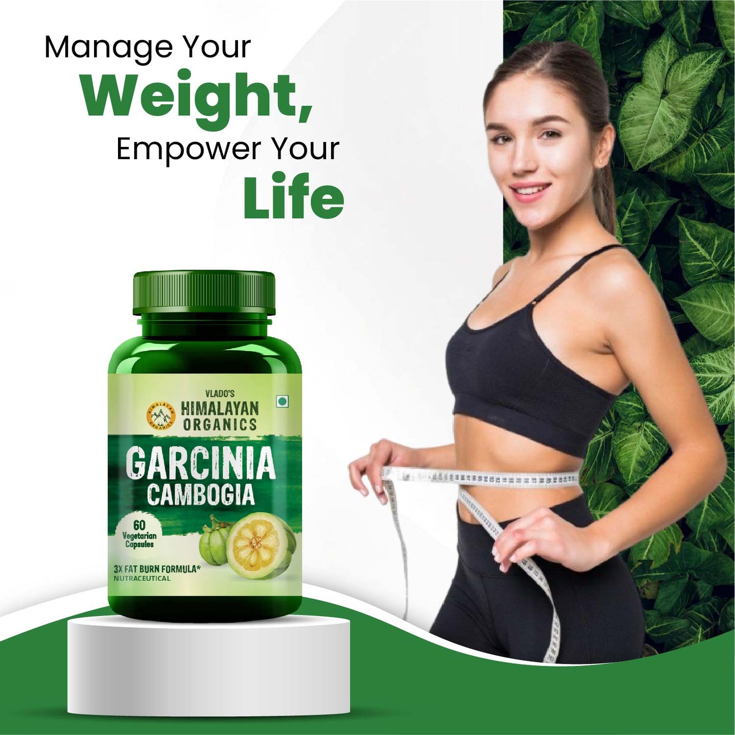 Vlado's Himalayan Organics Garcinia Cambogia Supplement | 60 Veg Capsules