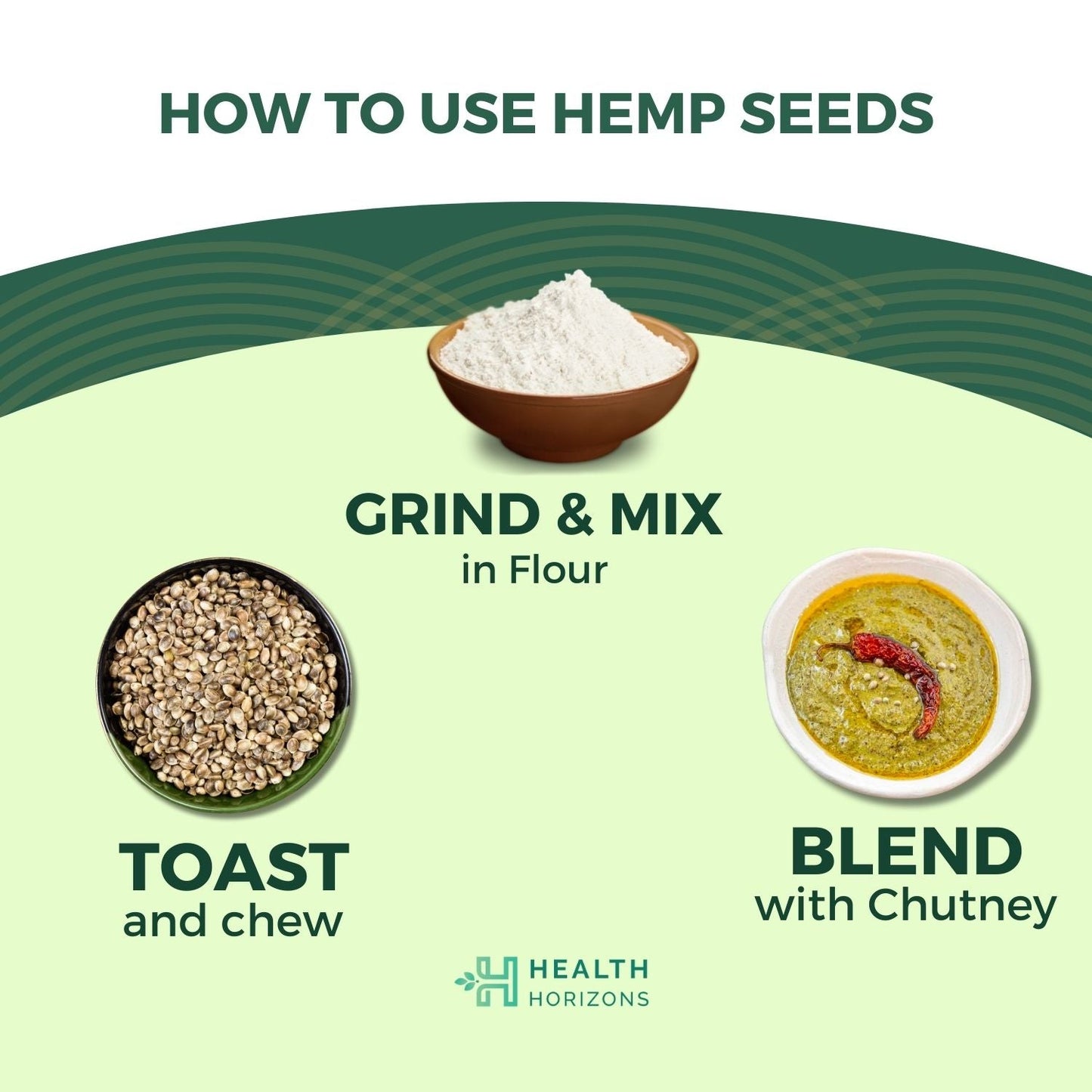 Health Horizons Roasted Hemp Seeds (500g)