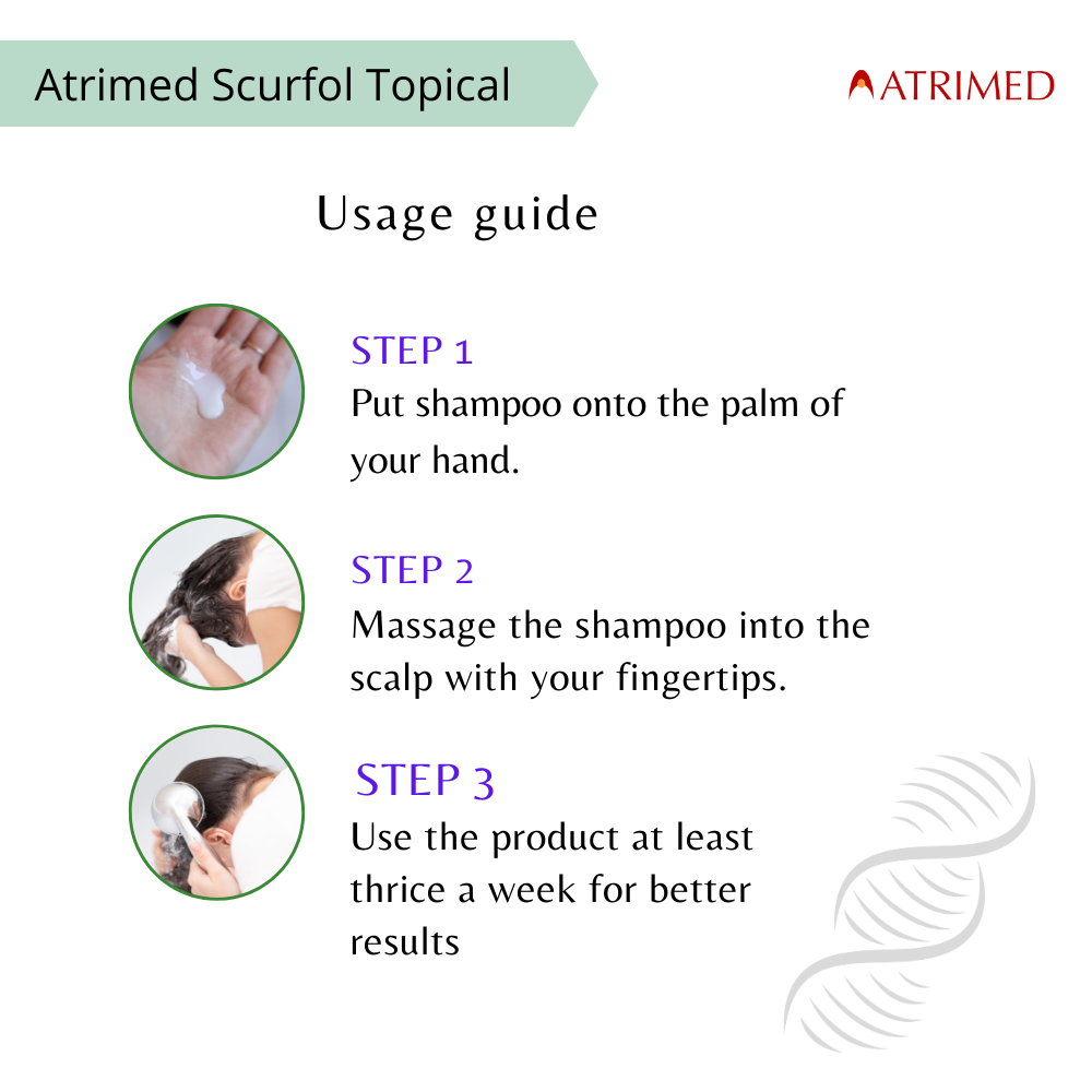 Atrimed Scurfol Anti-Dandruff Shampoo | Pack of 1 | 100ml