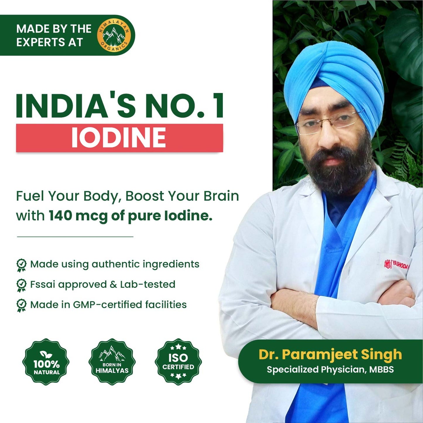 Vlado’s Himalayan Organics Iodine Supplement - 120 Veg Capsules