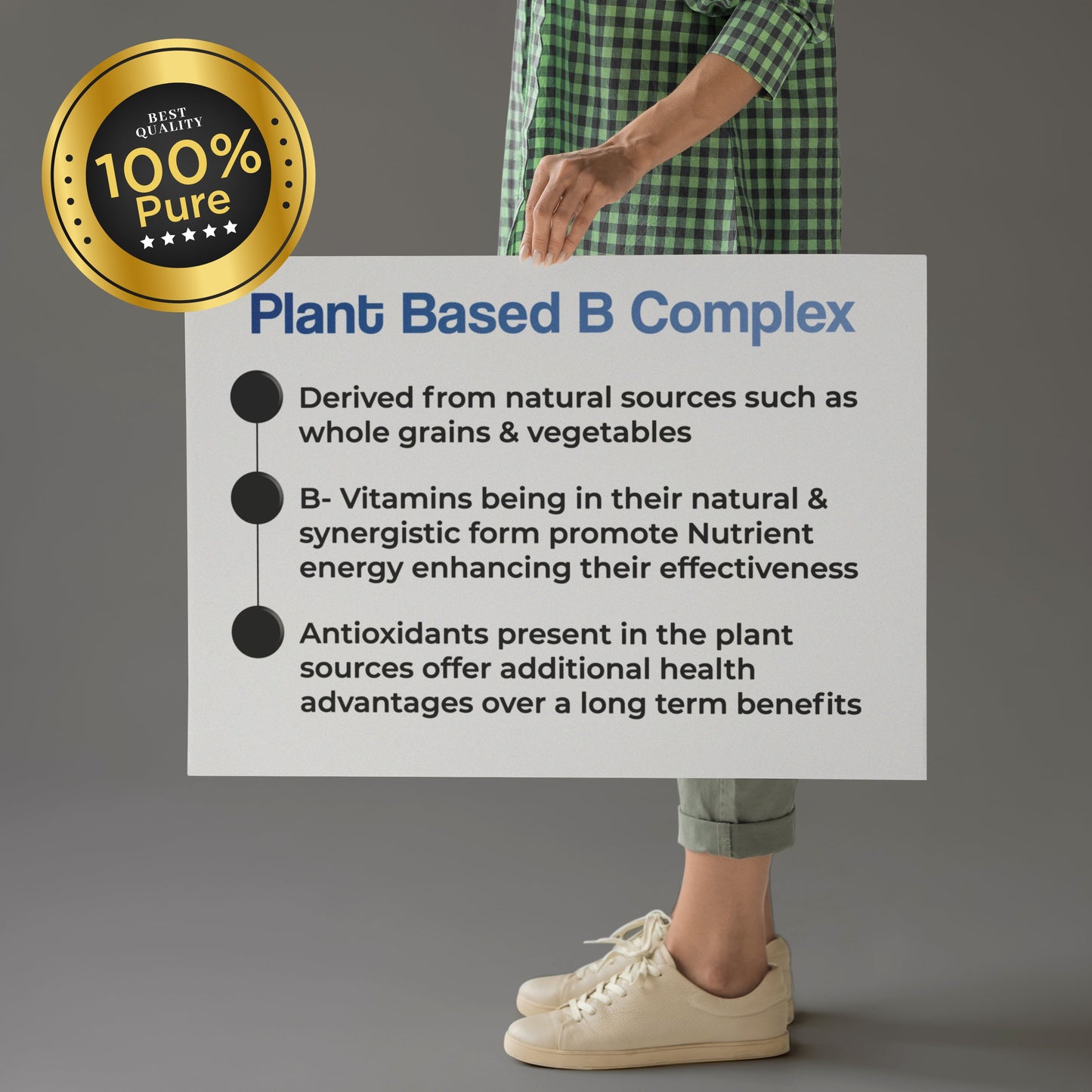 Health Veda Organics Plant Based B-Complex - 120 Veg Tablets
