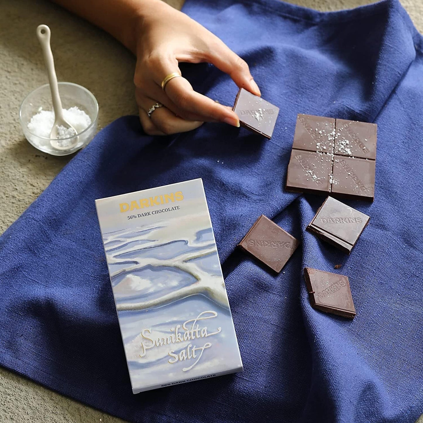 Darkins Dark Chocolate | 56% Artisanal Dark Chocolate With Sanikatta Salt| 65gm Each Pack of 2