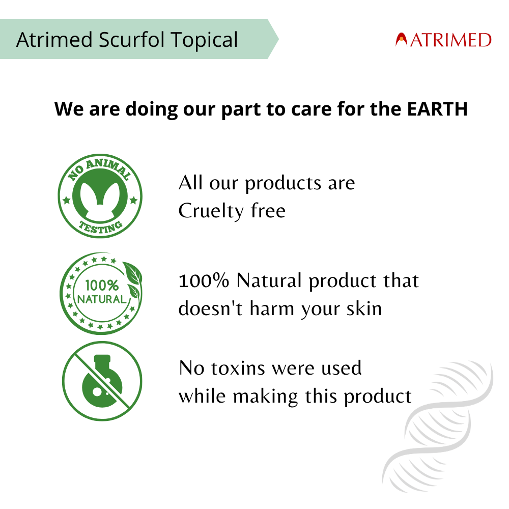 Atrimed Scurfol Anti-Dandruff Shampoo | Pack of 3 | 100ml Each