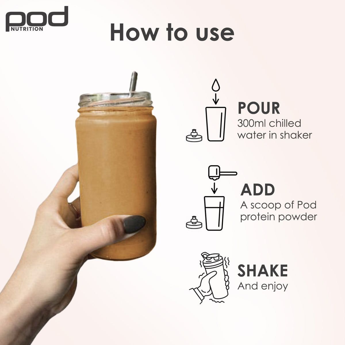 POD NUTRITION Pea Protein Isolate Powder | Vegan Plant Protein, No Added Sugar, Dairy Free| Clean & Easy to Digest with Essential Amino Acids (1kg, Chocolate Hazelnut)