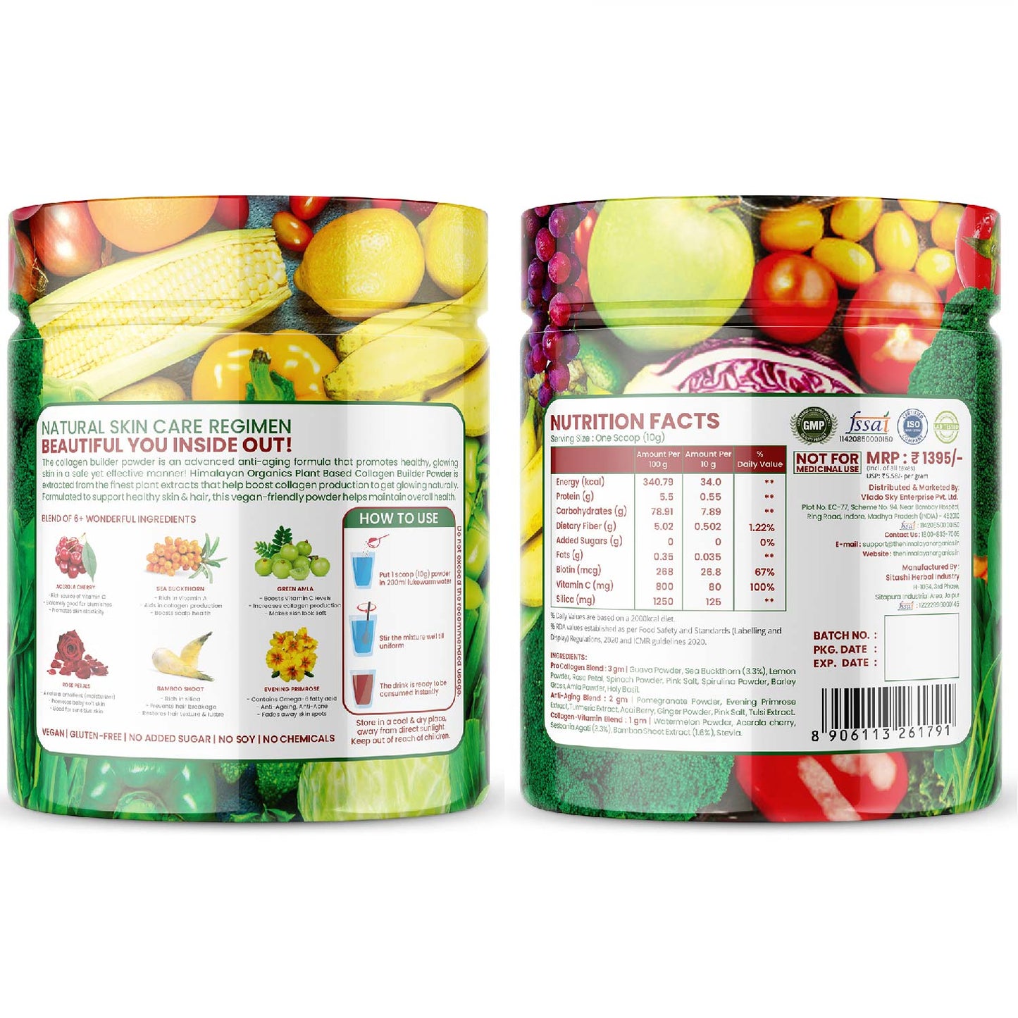 Vlado's Himalayan Organics Plant Based Collagen Builder Powder – 250gm