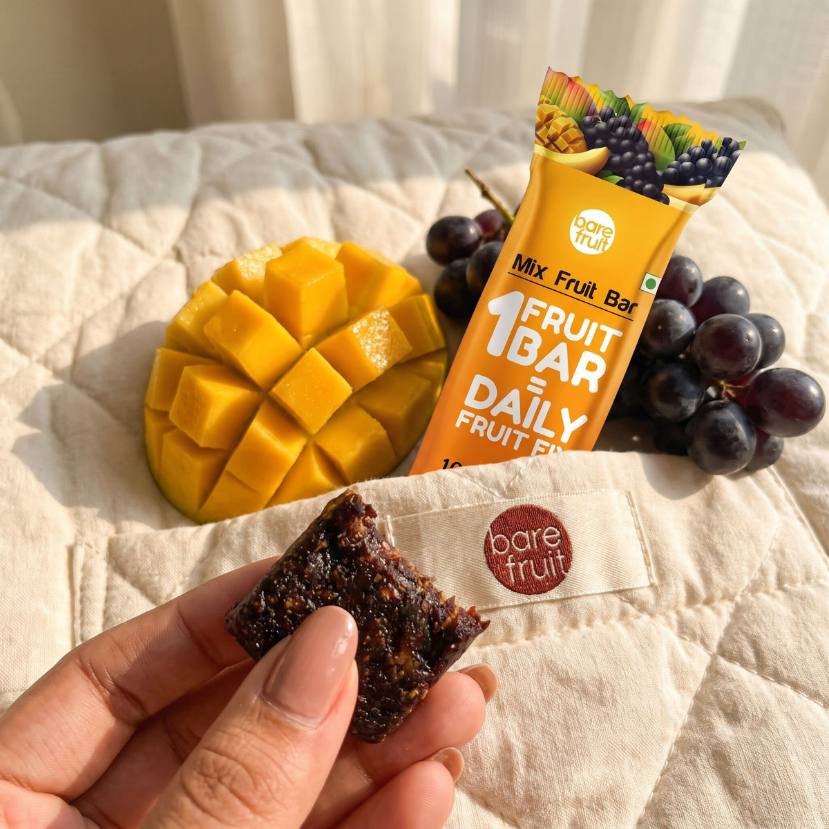 Barefruit Mix Fruit Bar - Mango - Pack of 6 (25g Each)