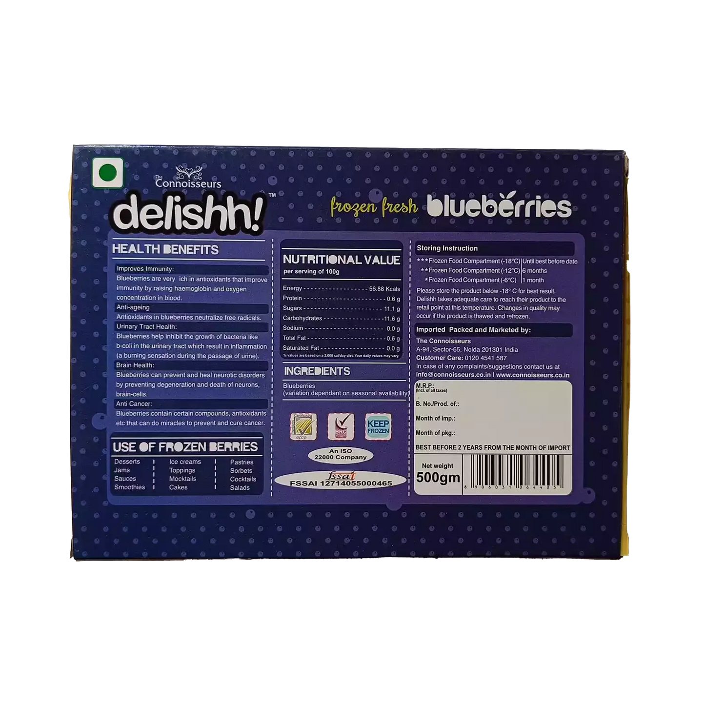 Delishh Frozen Blueberry (Bangalore Only)