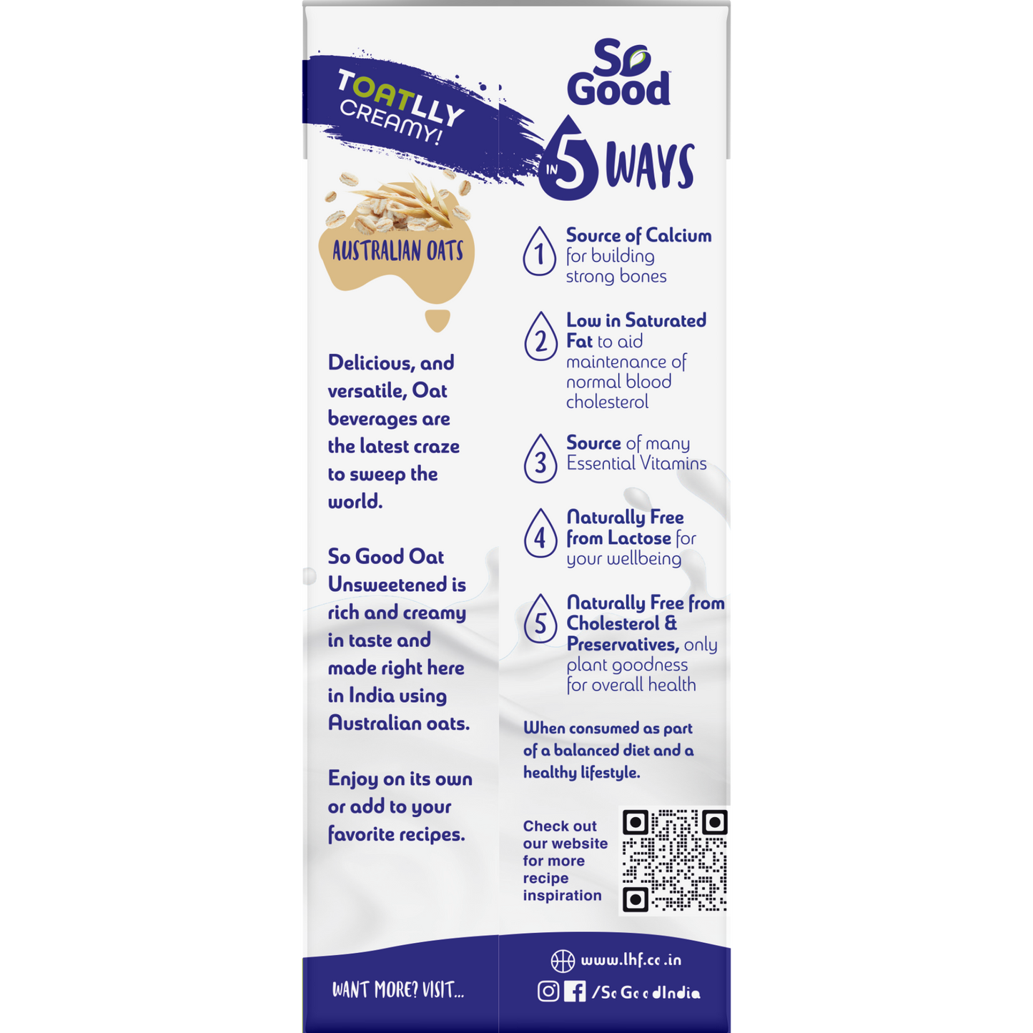 So Good Oat Beverage Unsweetened 200ml