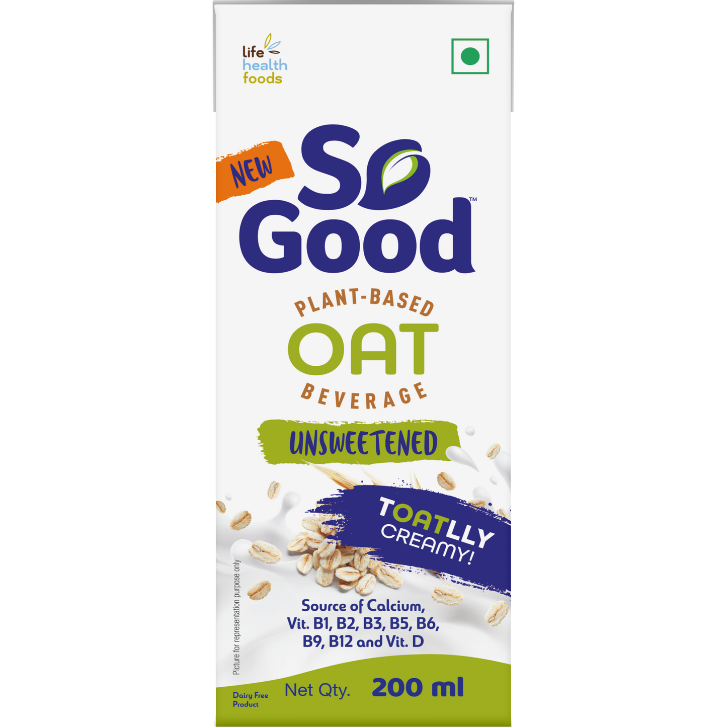 So Good Oat Beverage Unsweetened 200ml