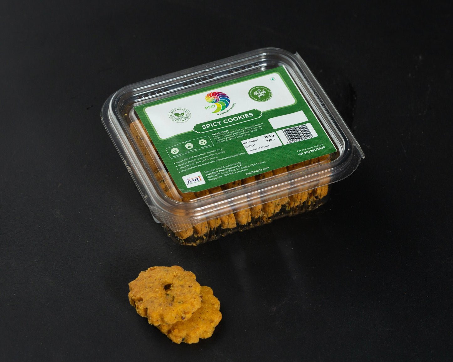 PSO Spicy Cookies (100% Whole Wheat) 200gm