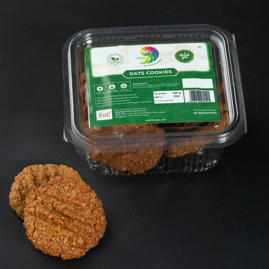 PSO Oats Cookies (100% Whole Wheat, Jaggery Sweetened) 200gm