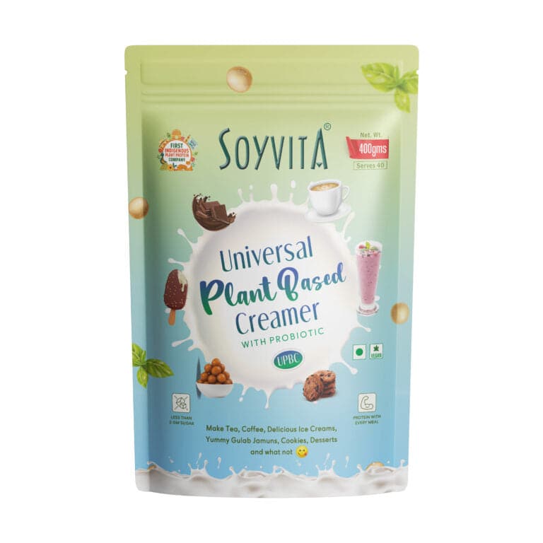 Soyvita Universal Plant Based Creamer with Probiotics | Serves – 40 (400 Gms)