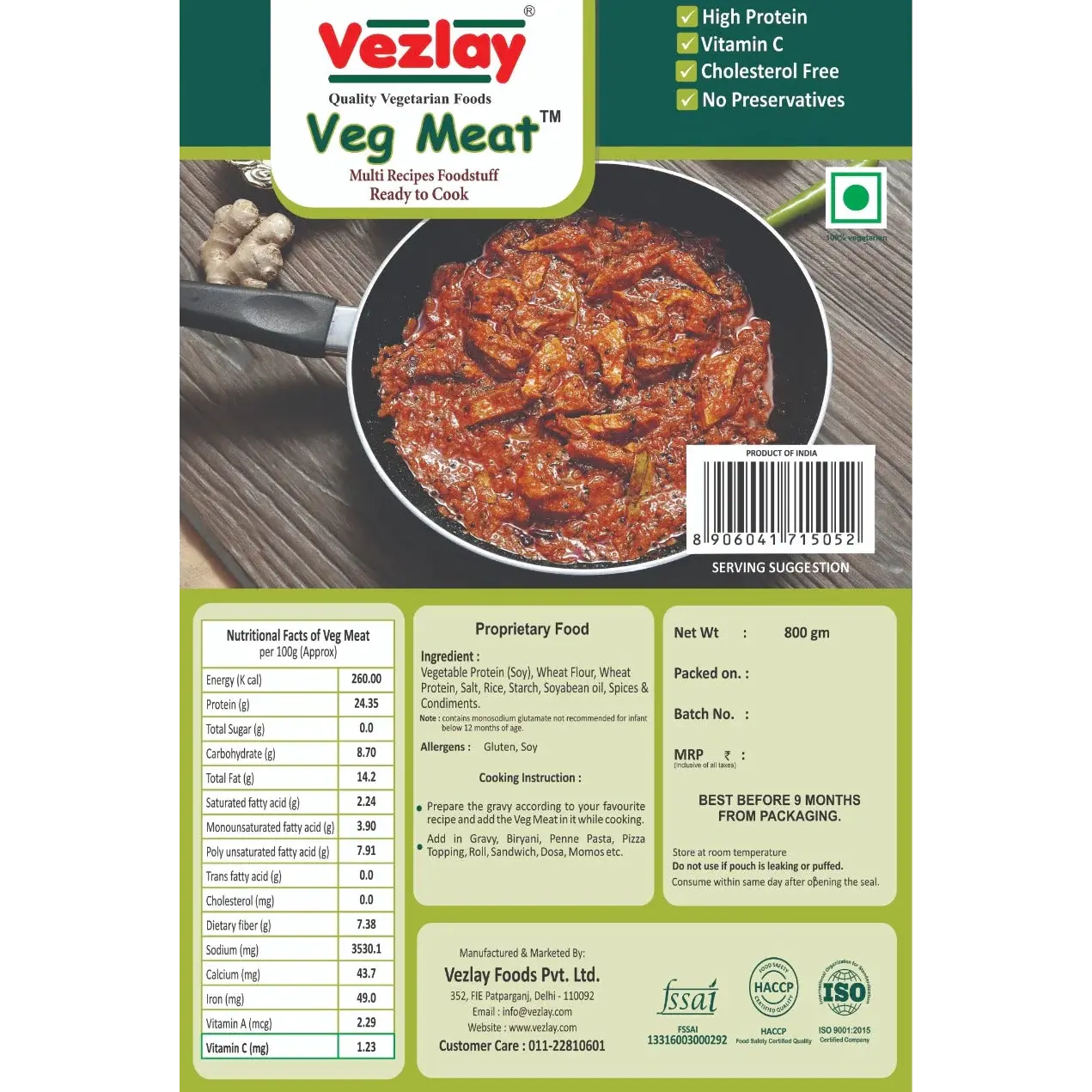 Vezlay Veg Meat, 600gm