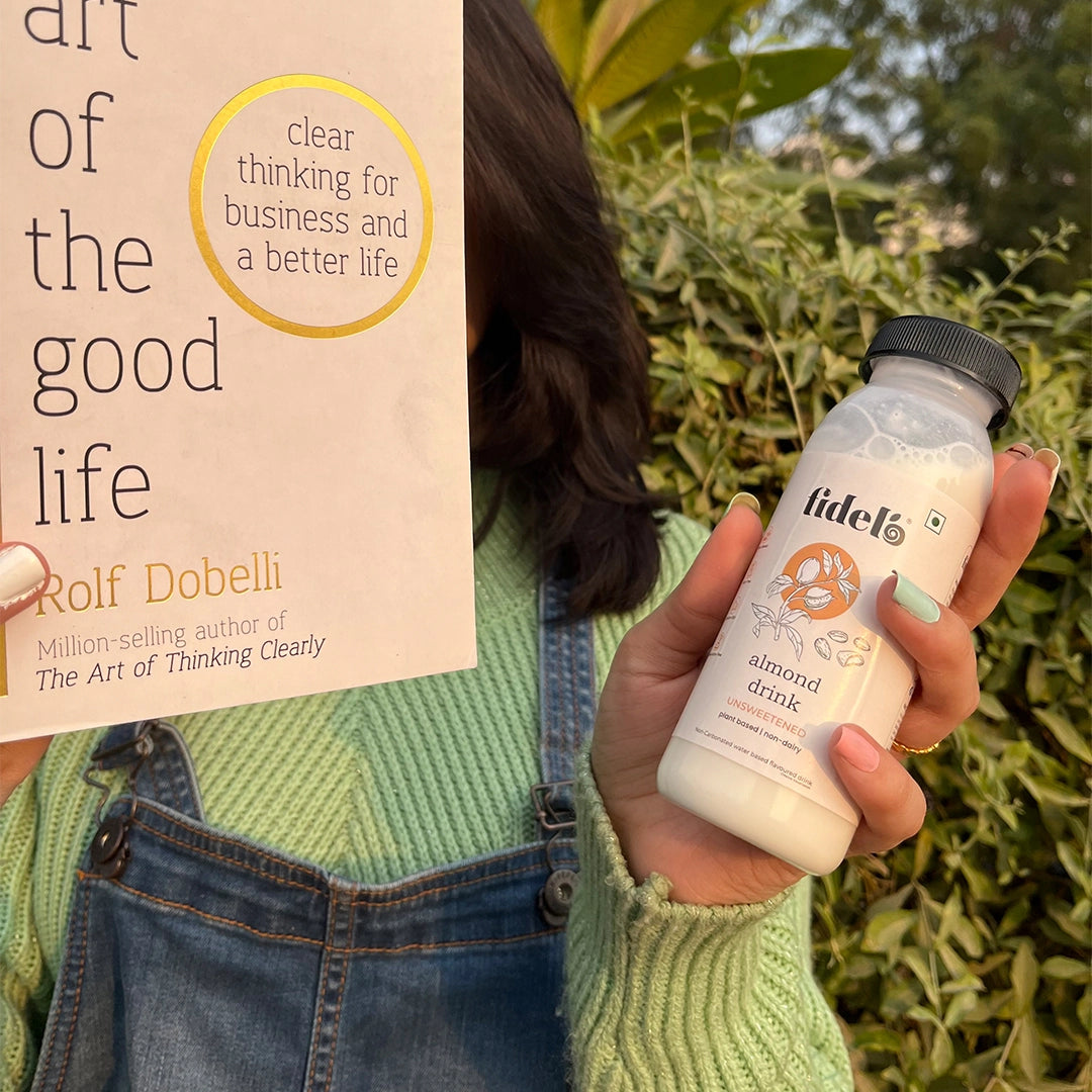 Fidelo Almond Drink 200 ml (Pack of four) (Unsweetened) (Free from Gums & Emulsifiers)