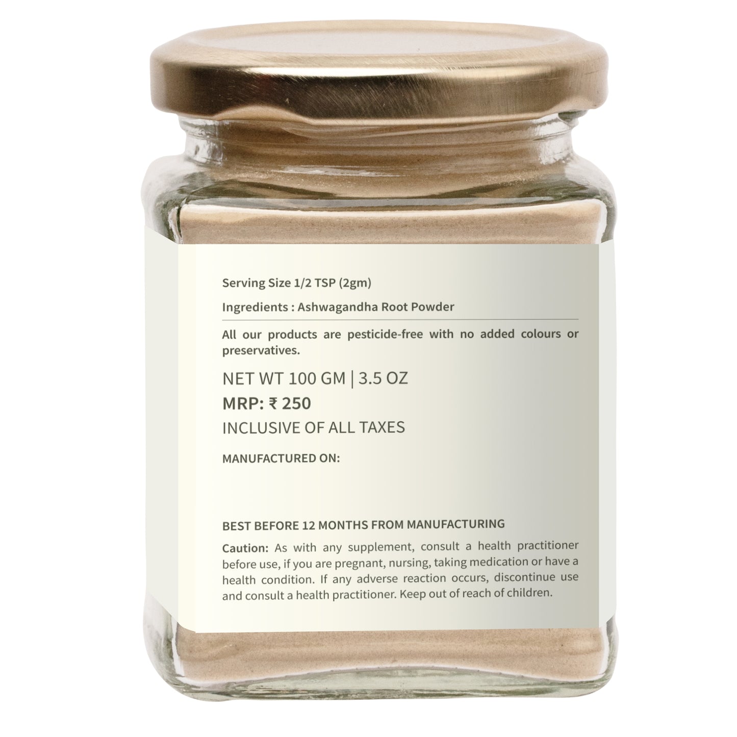Ecotyl Ashwagandha Root Powder 100g