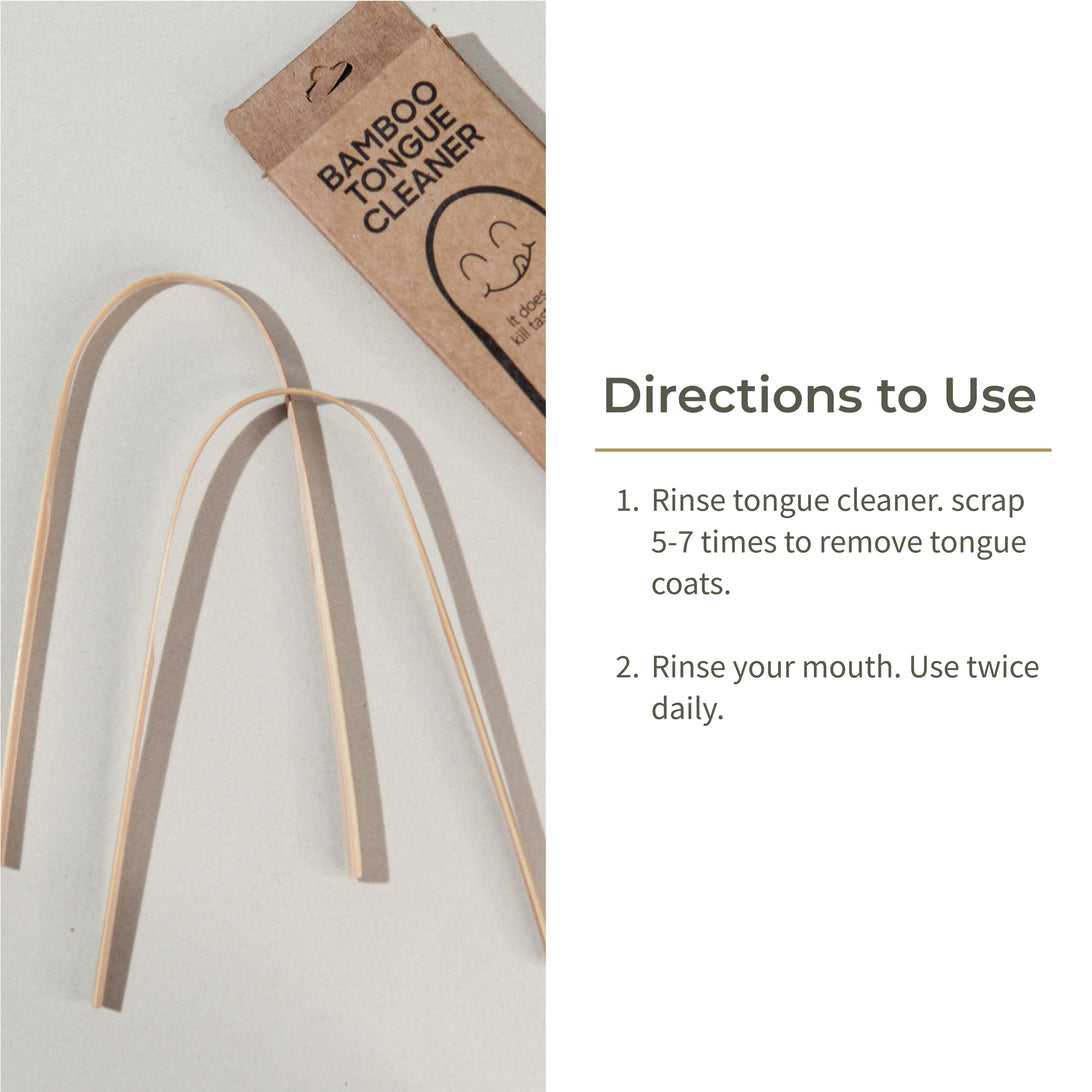Ecotyl Bamboo Tongue Cleaner | For Oral Hygiene & Fresh Breath | Set of 2