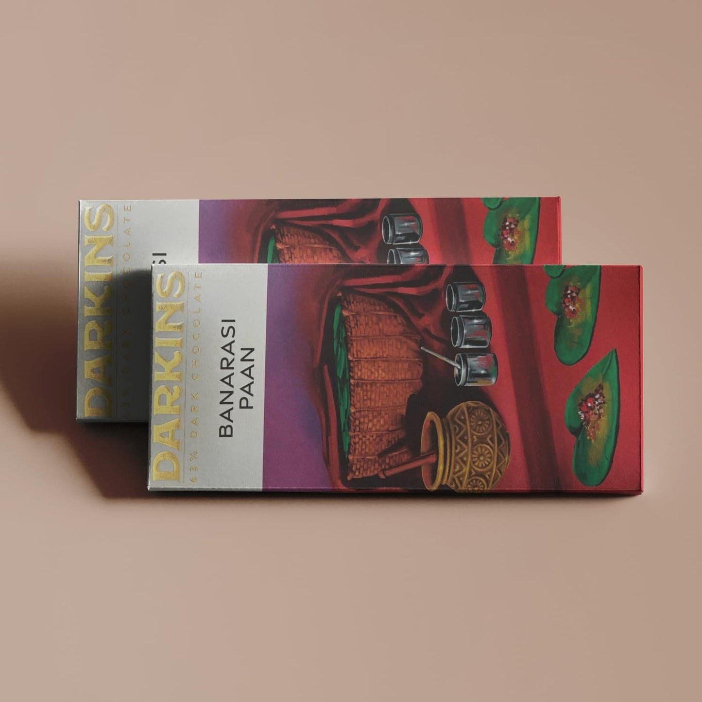 DARKINS Dark Chocolate | 63% Dark Chocolate With Banarsi Paan | 50 Gm Each Pack of 3