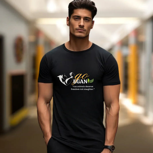 T-Shirt |  Go Vegan, Coz Animals deserve freedom not slaughter.