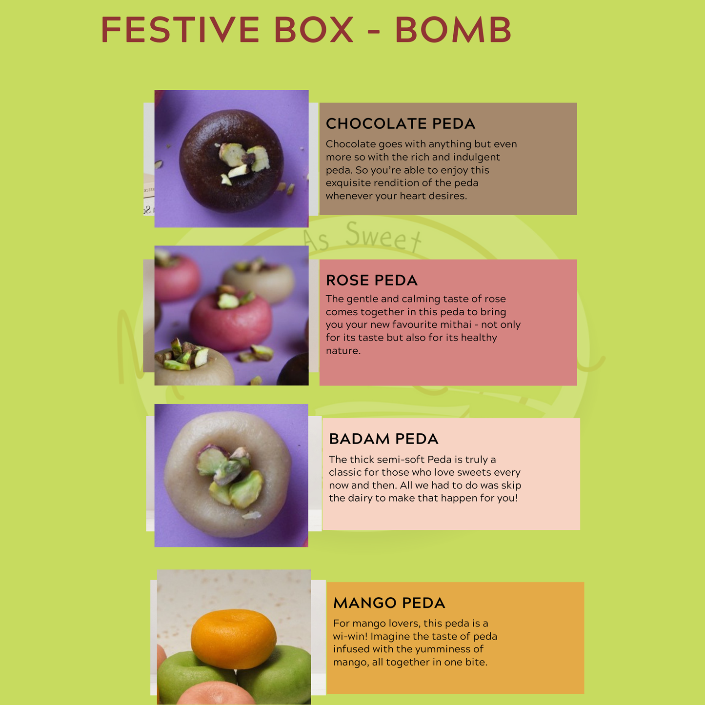 MEETHI KAHANI Festive Gift Box "Bomb" 360 GMS X 10 BOXES