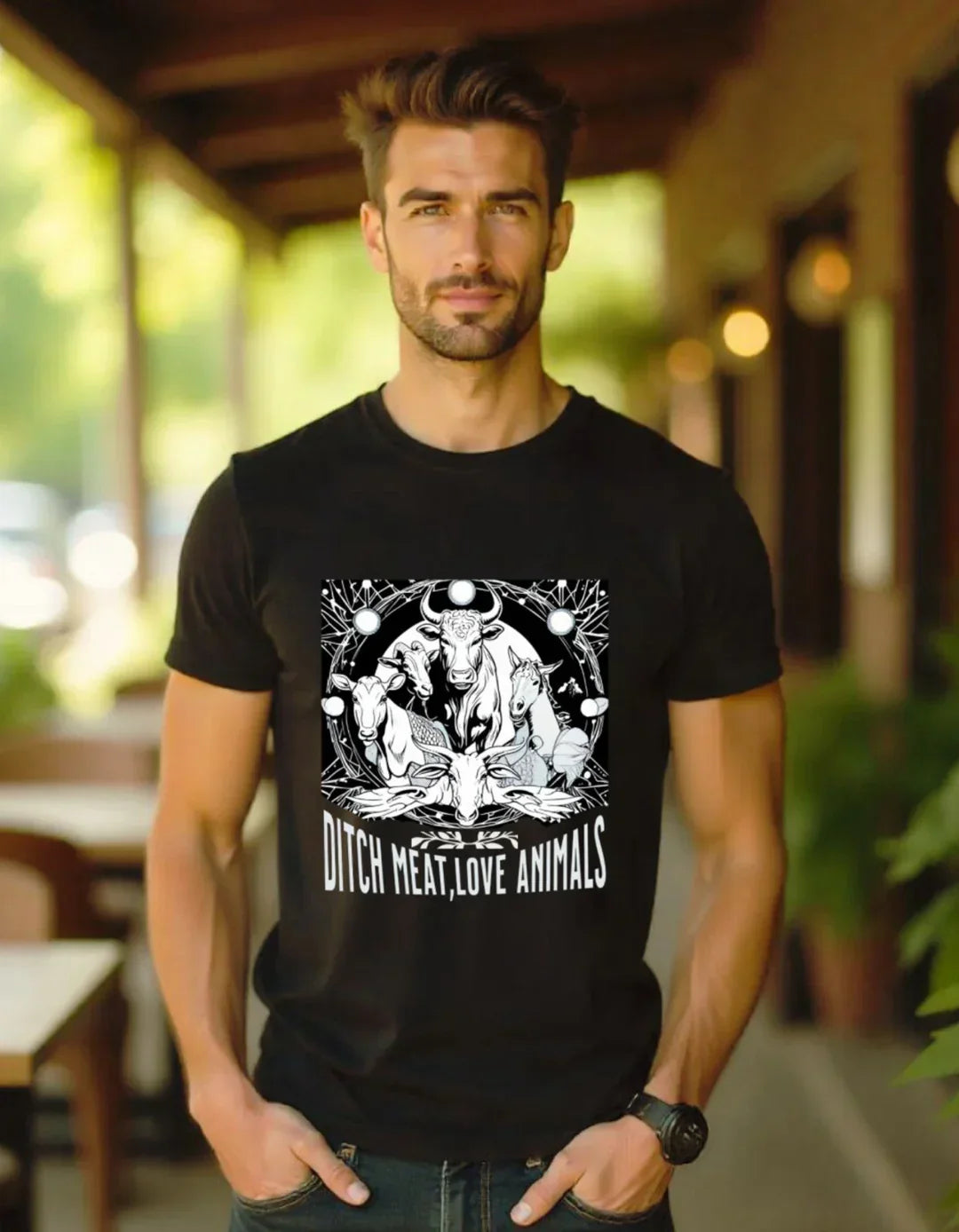 T-Shirt | Ditch Meat, Love Animals