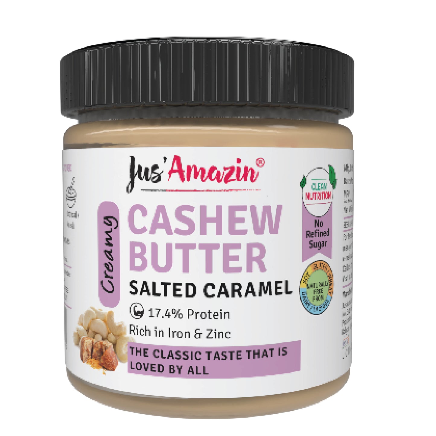 Jus Amazin Cashew Butter Salted Caramel- 200 gms