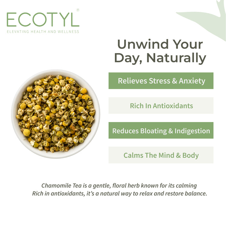 Ecotyl Chamomile Tea | Calming Herbal Tea | 25g