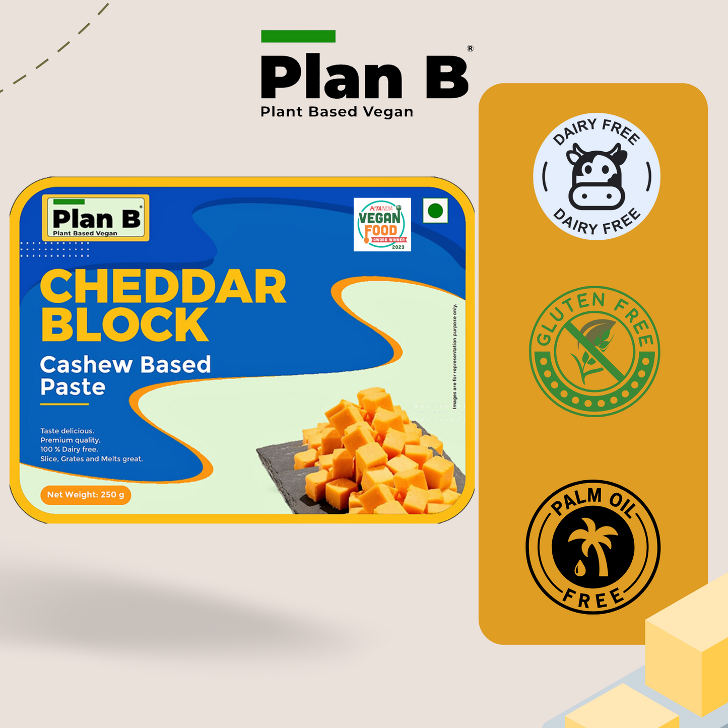 Plan B Cheddar Block 250 g