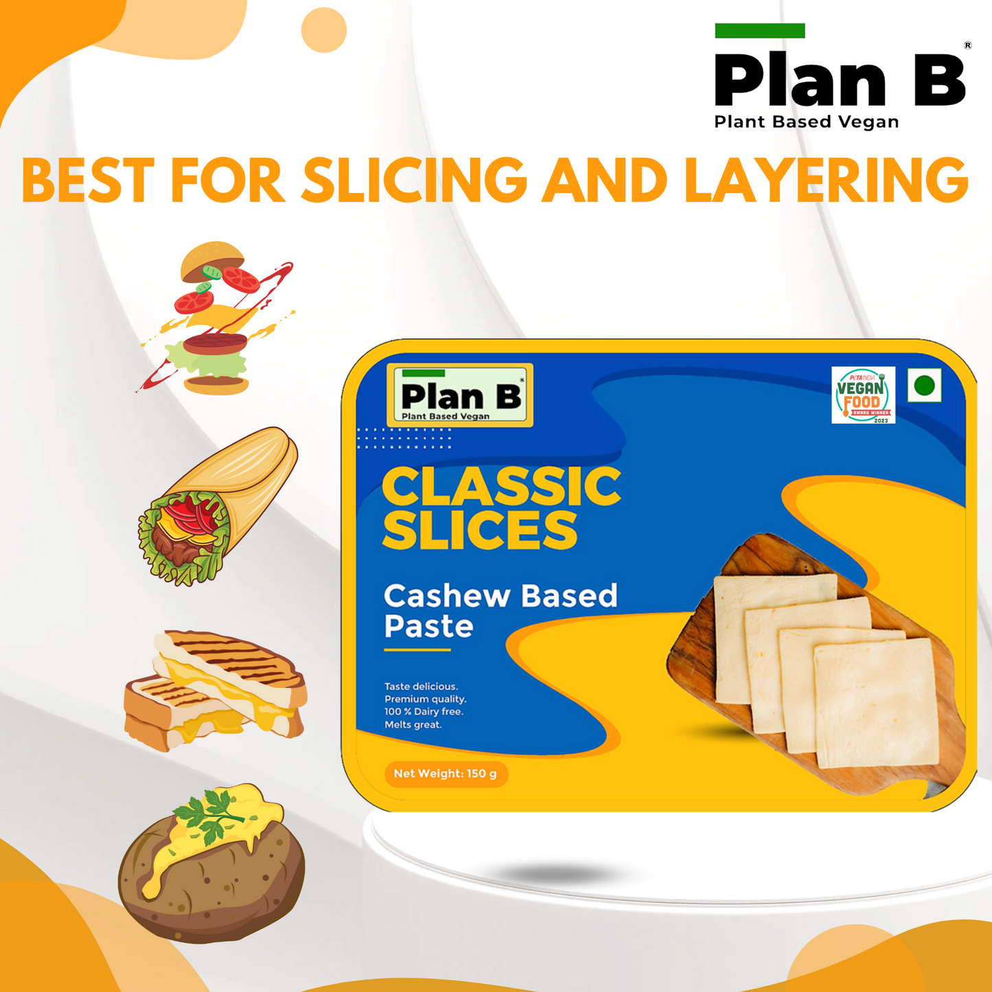 Plan B Classic Cheezy Slices 150 g