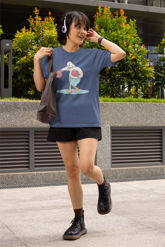 Humanity is cool but animal rights is dope (duck) (women-vd-t-shirt)