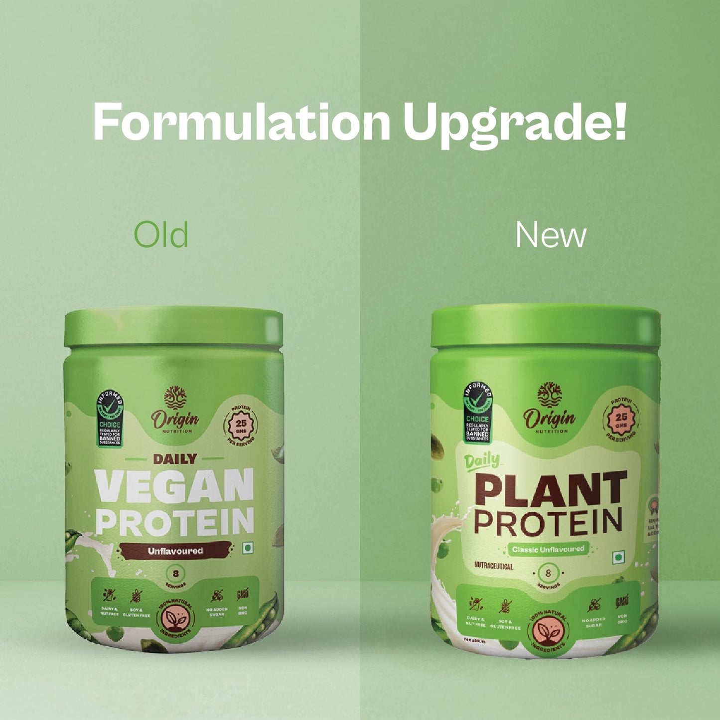 Origin Nutrition Daily Plant Protein Unflavoured , 260g